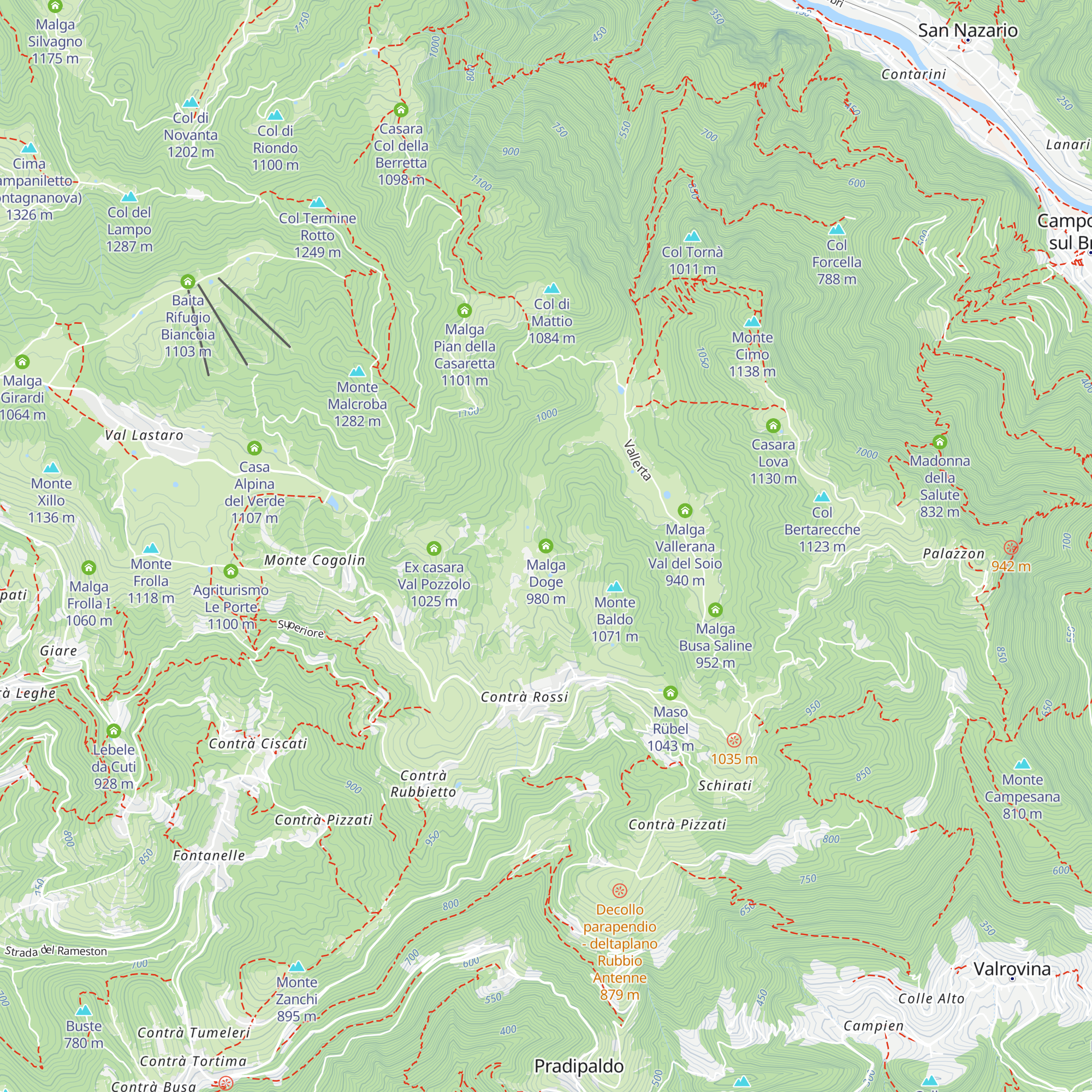 Malga Doge map