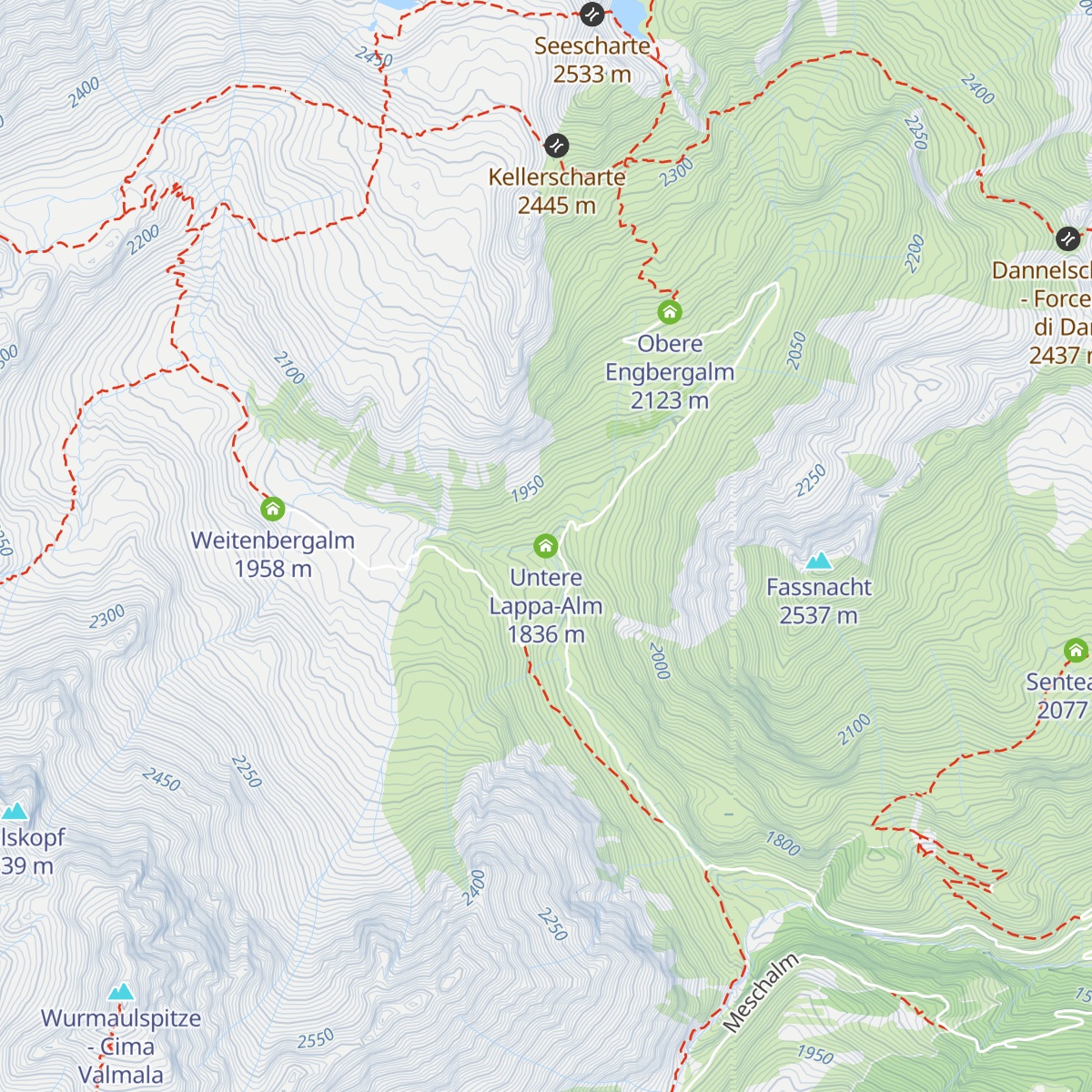 Untere Lappa-Alm map