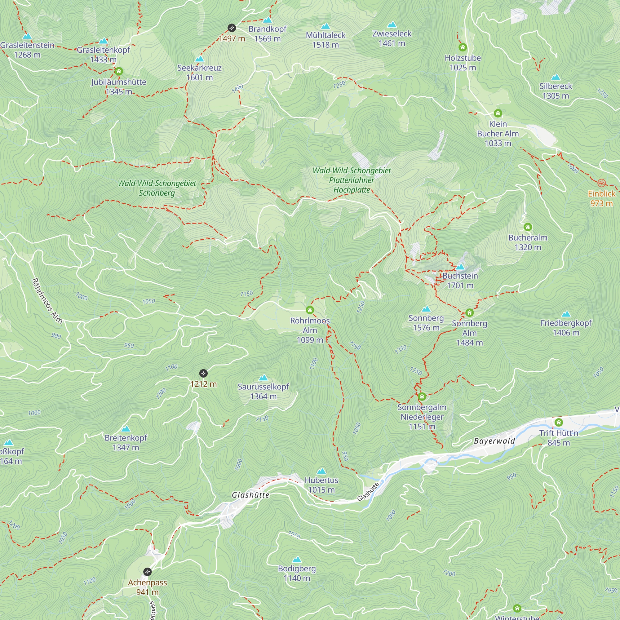 Röhrlmoos Alm map