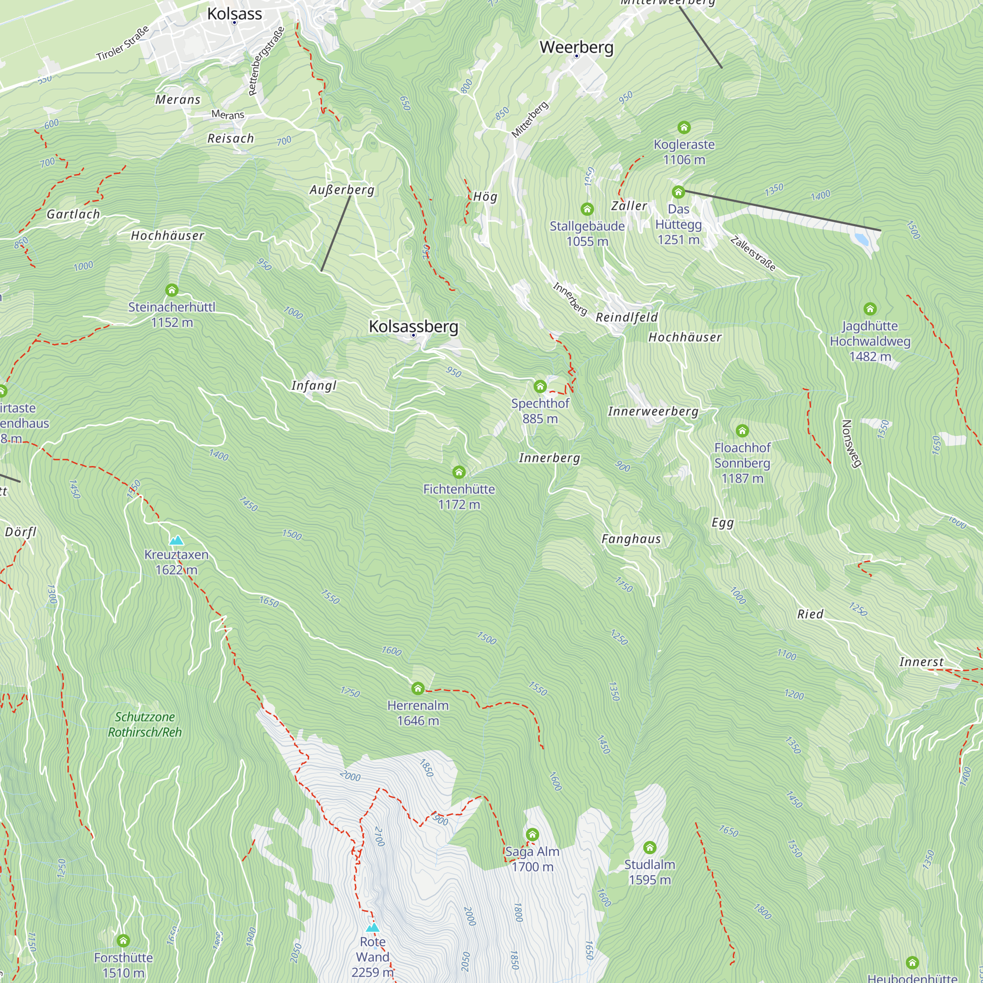 Berghütte Tuxer Alpen map