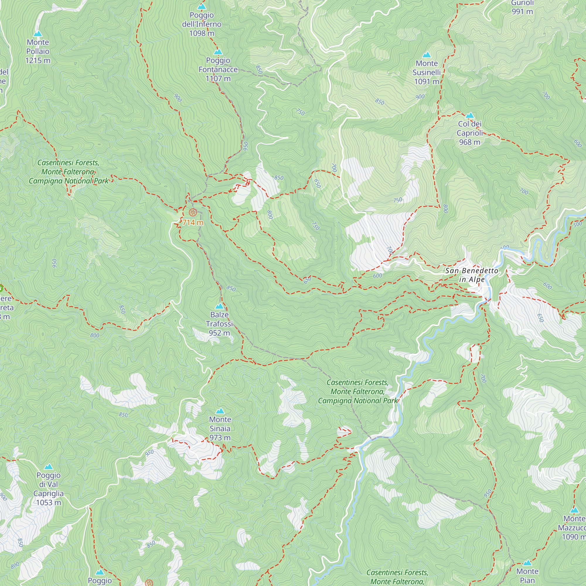 Bivacco Ca del Rospo map