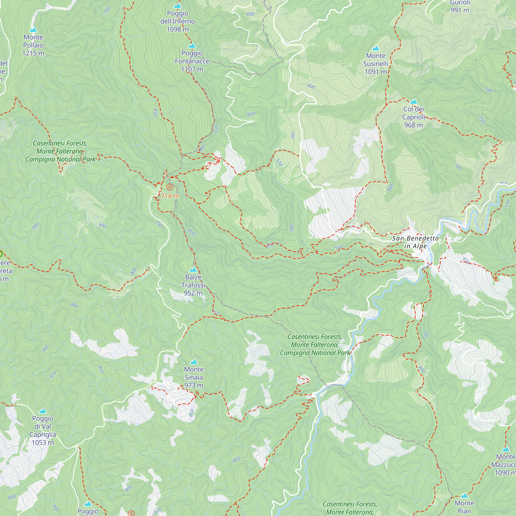 Bivacco Ca del Rospo map