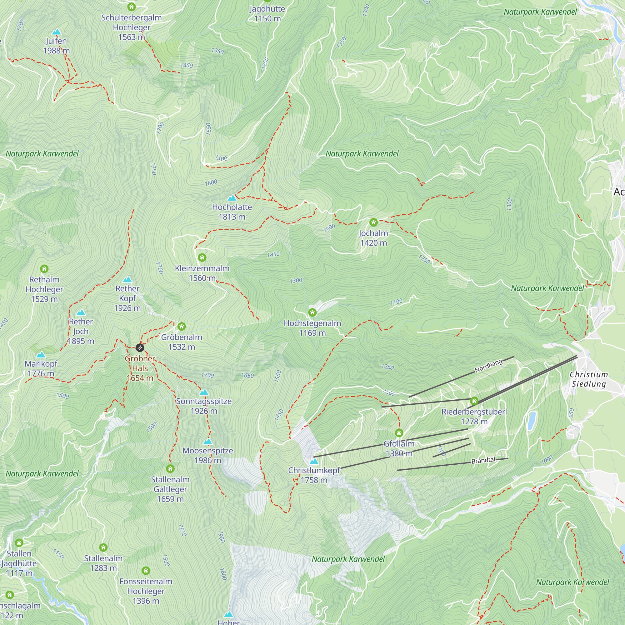 Hochstegenalm map
