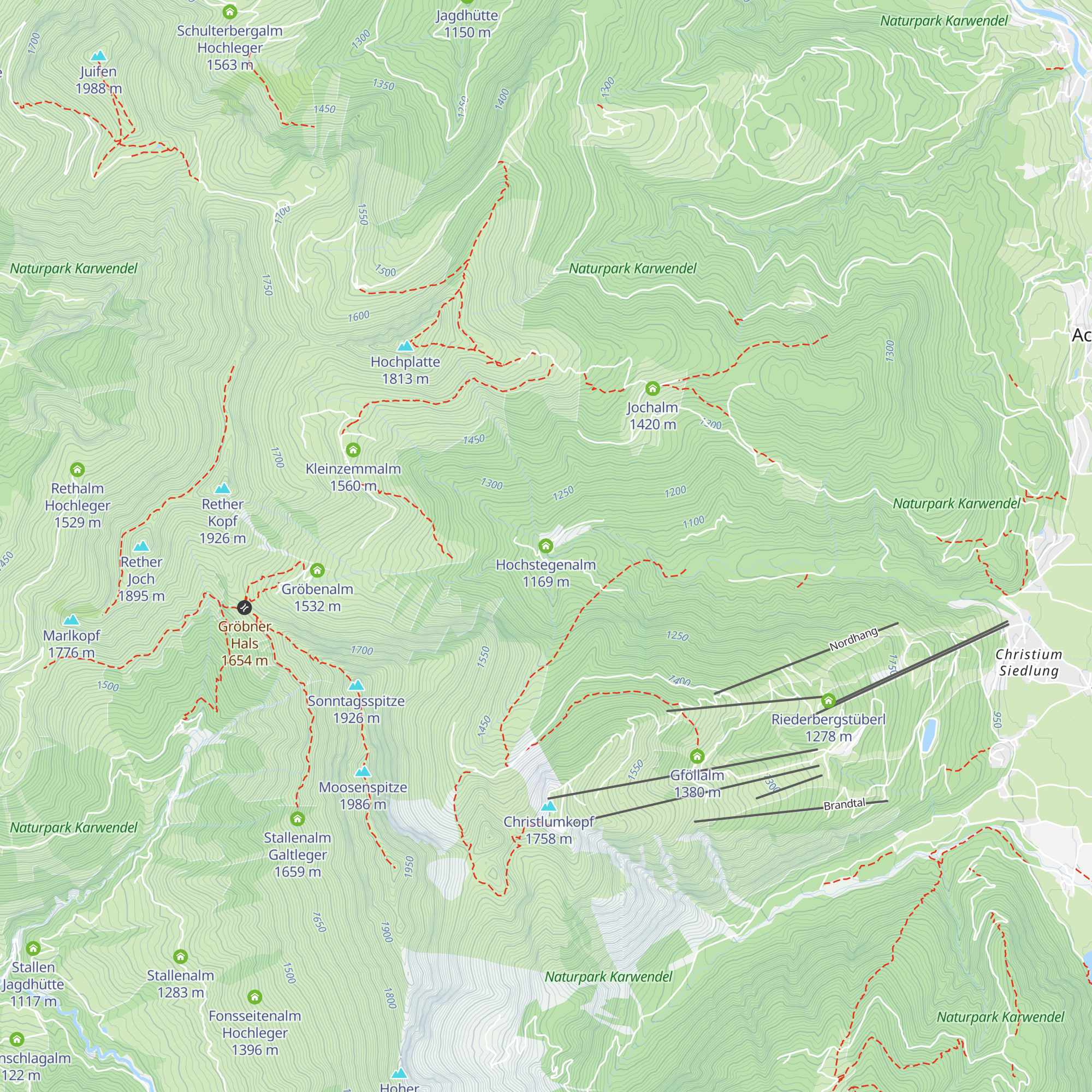 Hochstegenalm map