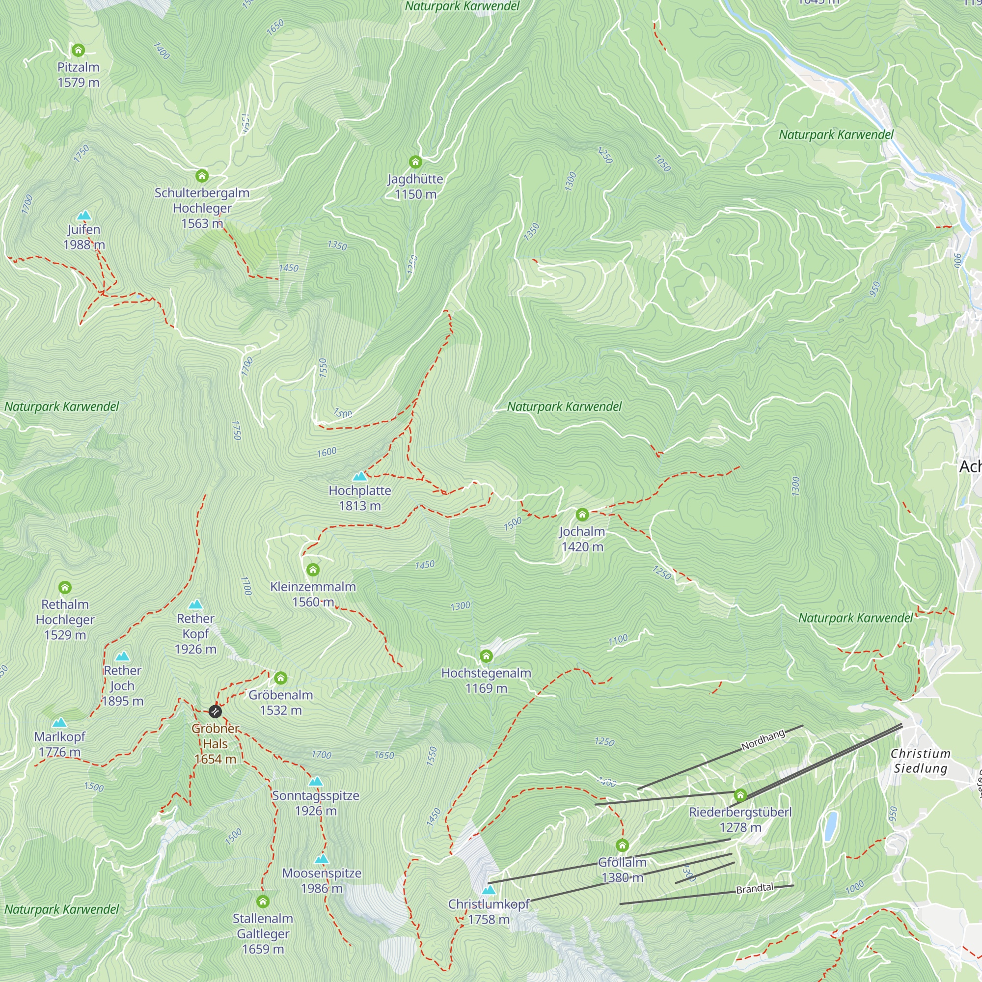 Seewaldhütte map