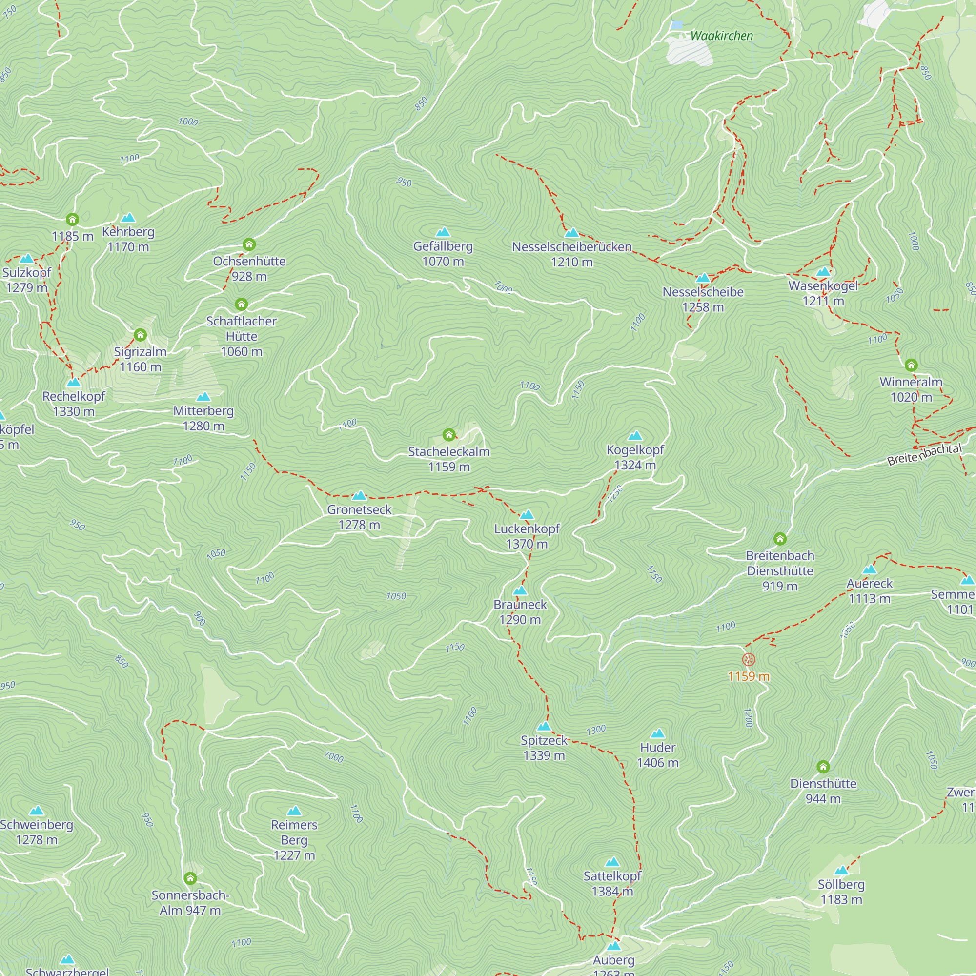 Fockenstein Hütte map