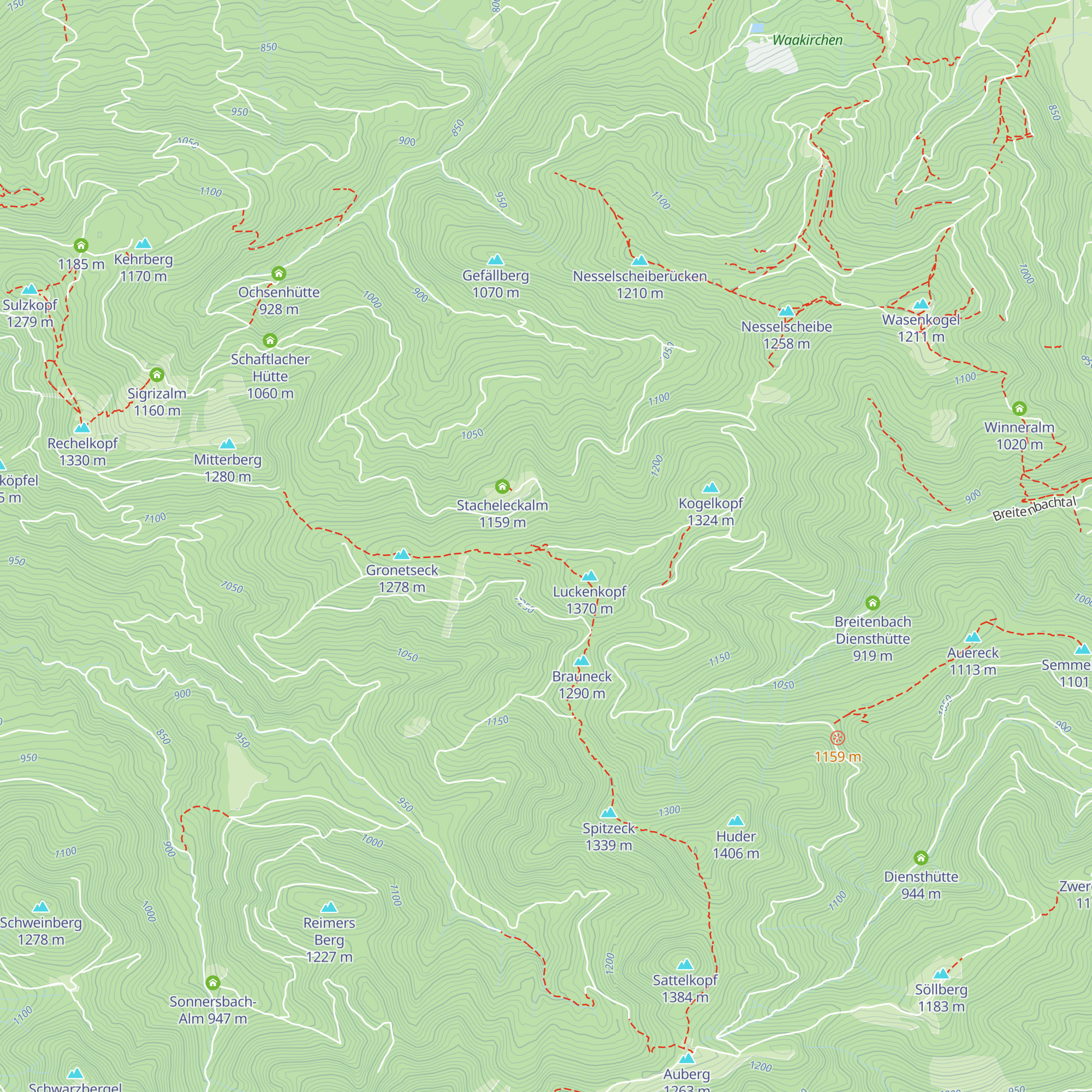Fockenstein Hütte map