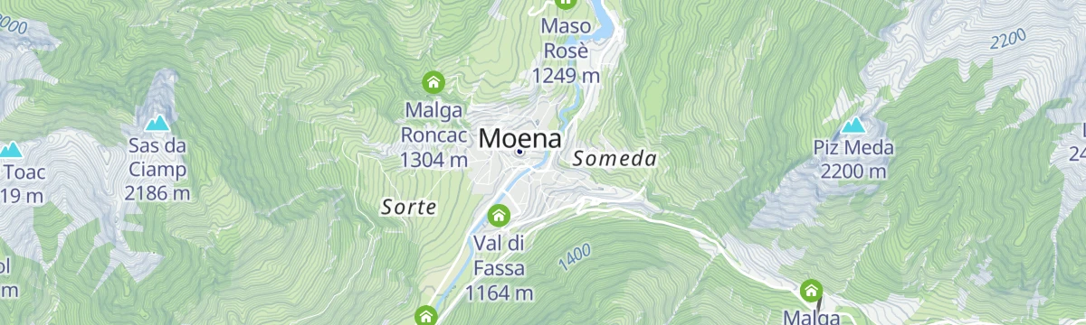 Map of the start of Torrente Avisio, ZT