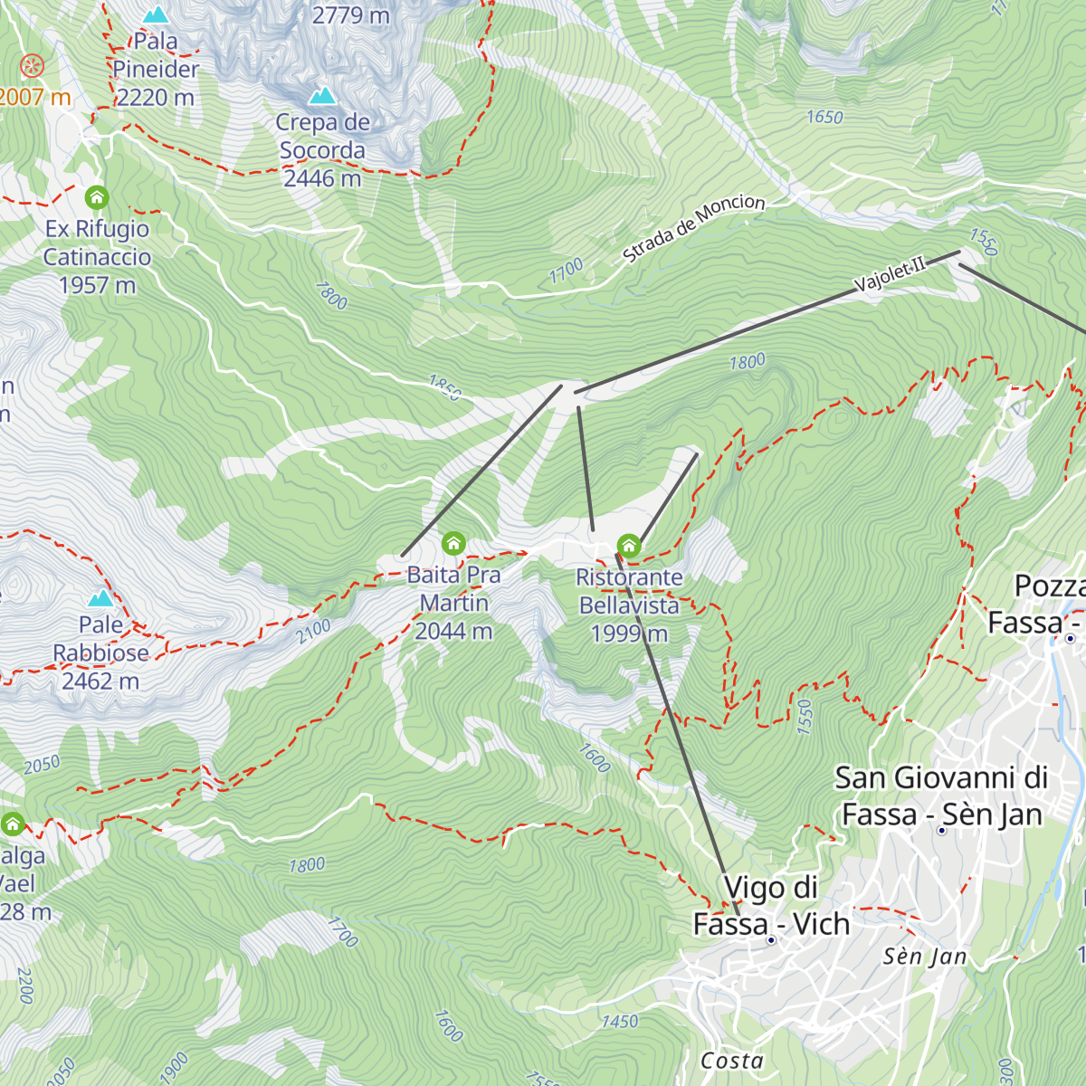 Rifugio Negritella map