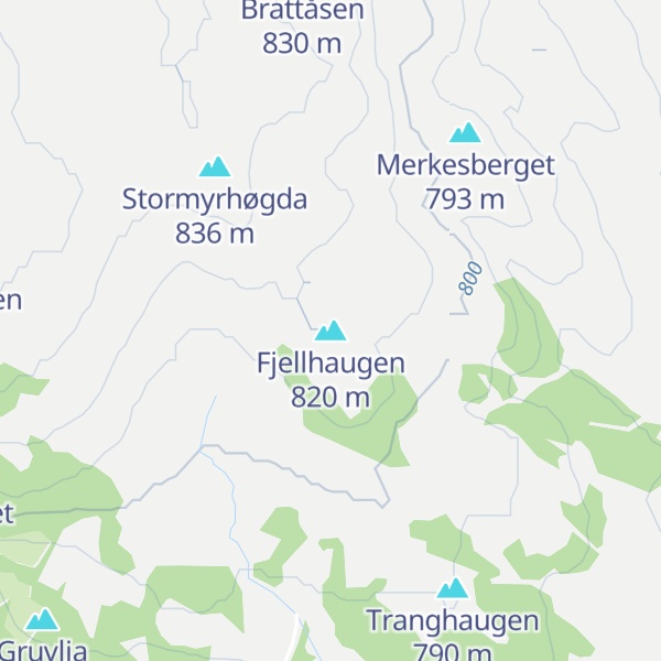 Map of Fjellhaugen