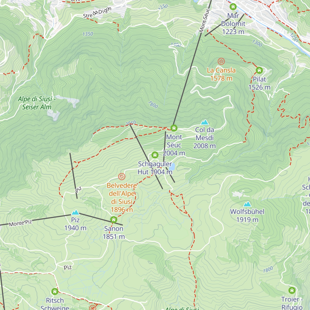 Schgaguler Hut map