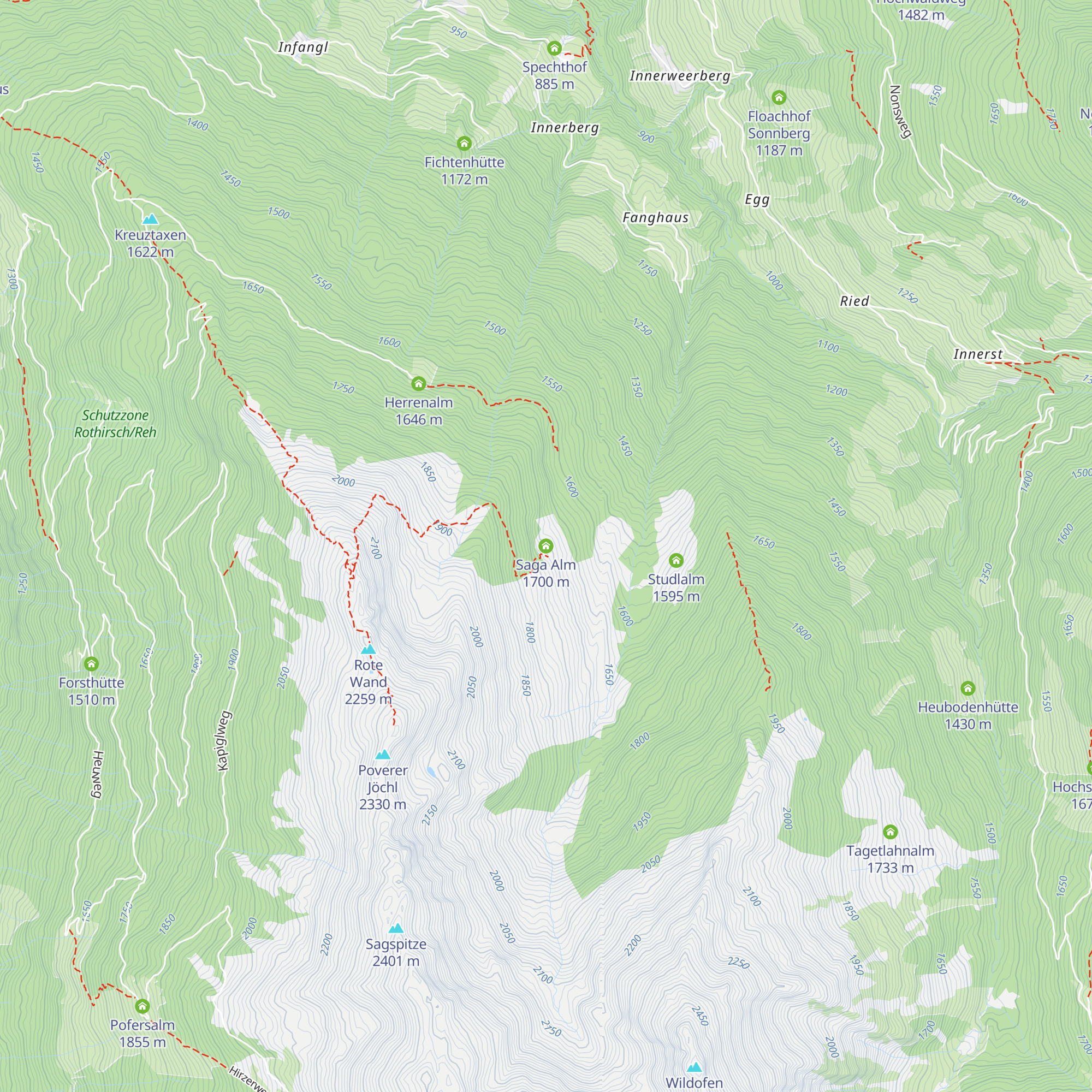 Saga Alm map