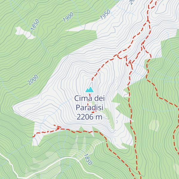 Map of Cima dei Paradisi