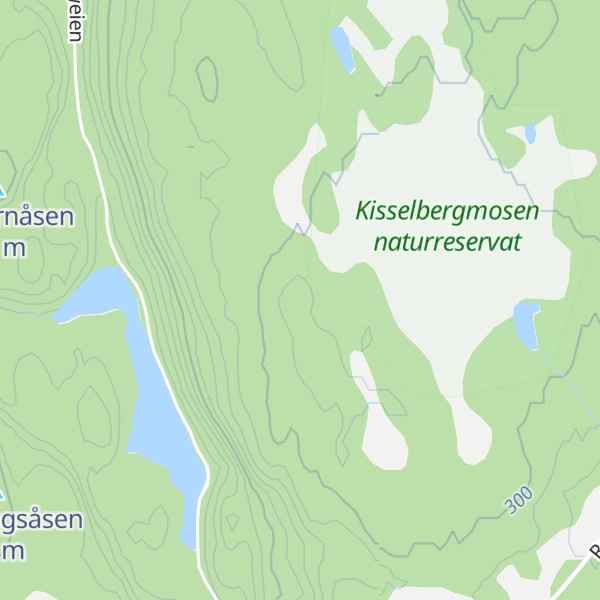 Map of Fluetjernsåsen