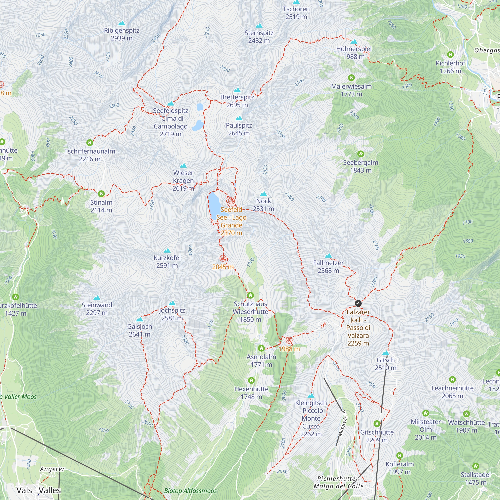 Oberpranterhütte map