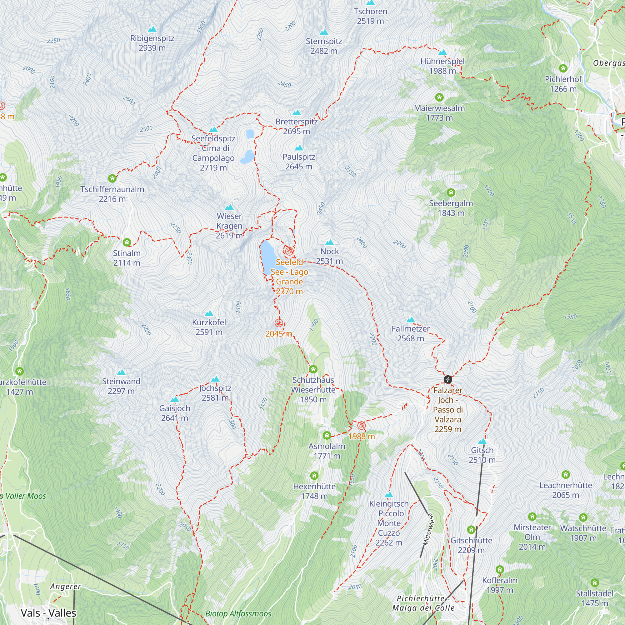 Oberpranterhütte map