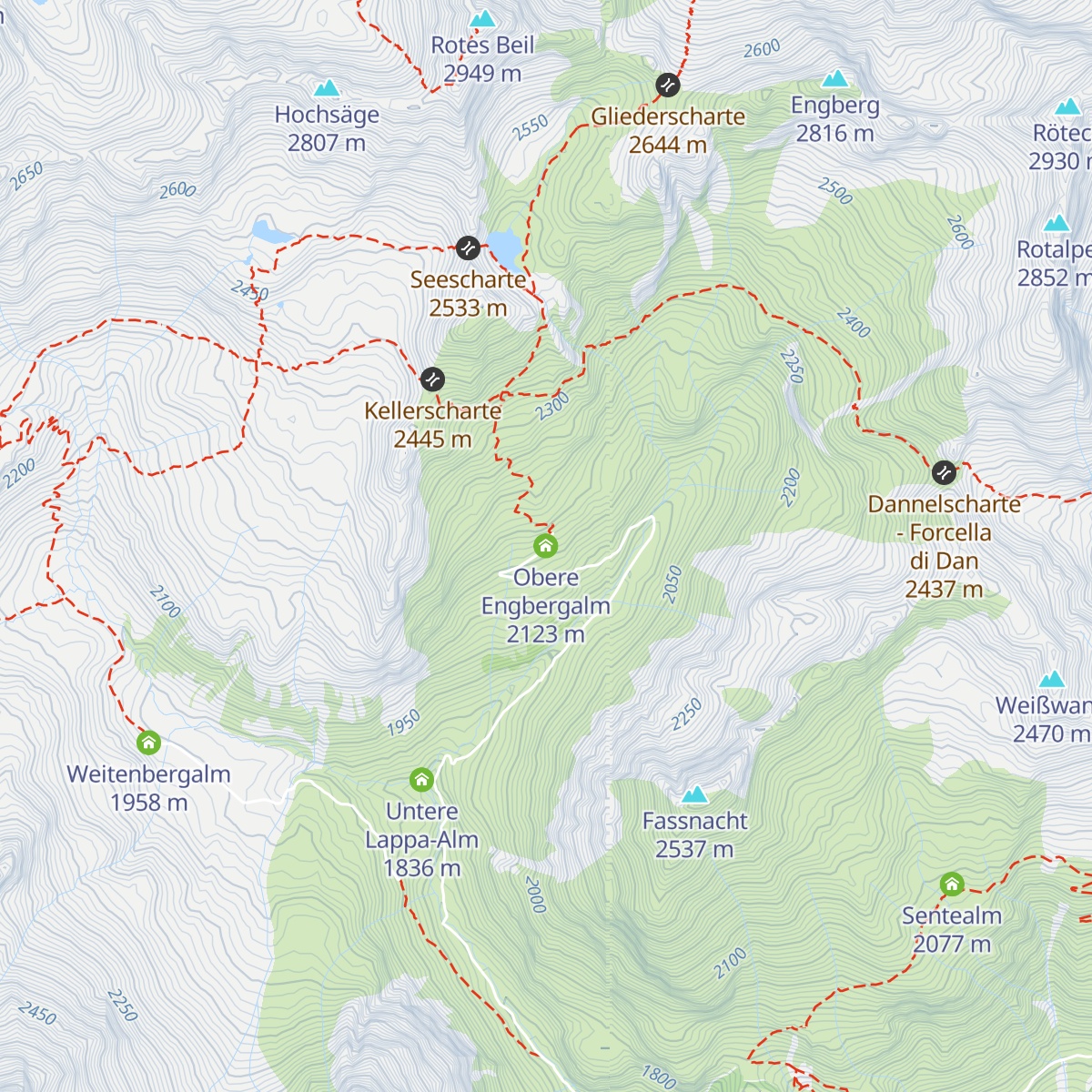 Obere Engbergalm map