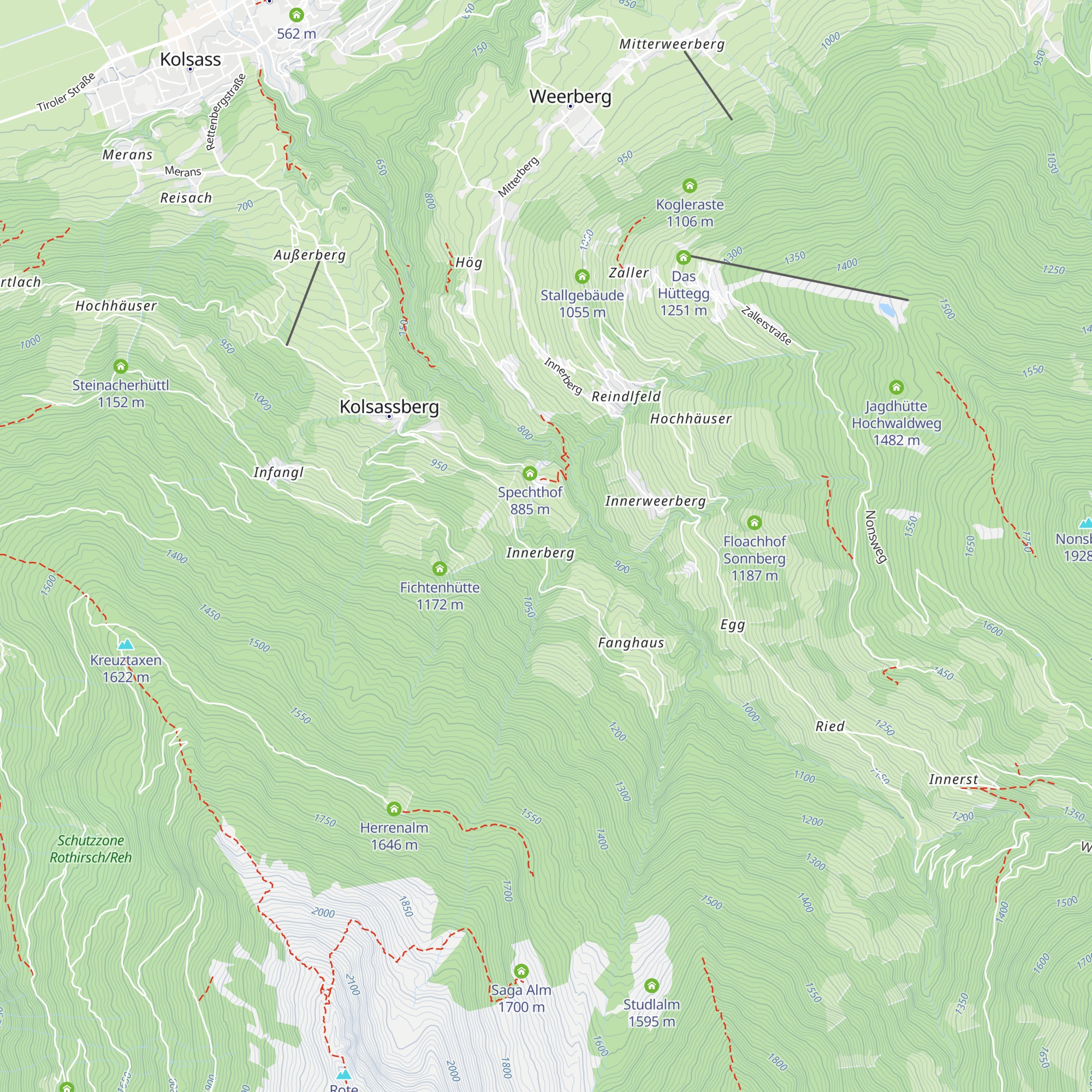 Weirer Hütte map