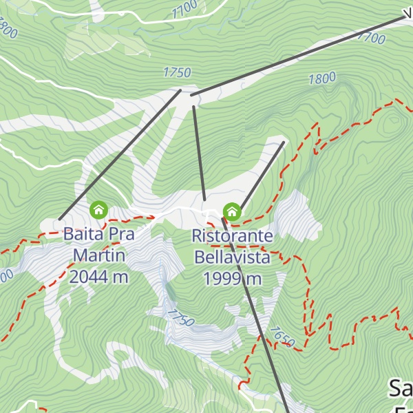 Map of Rifugio Ciampedie
