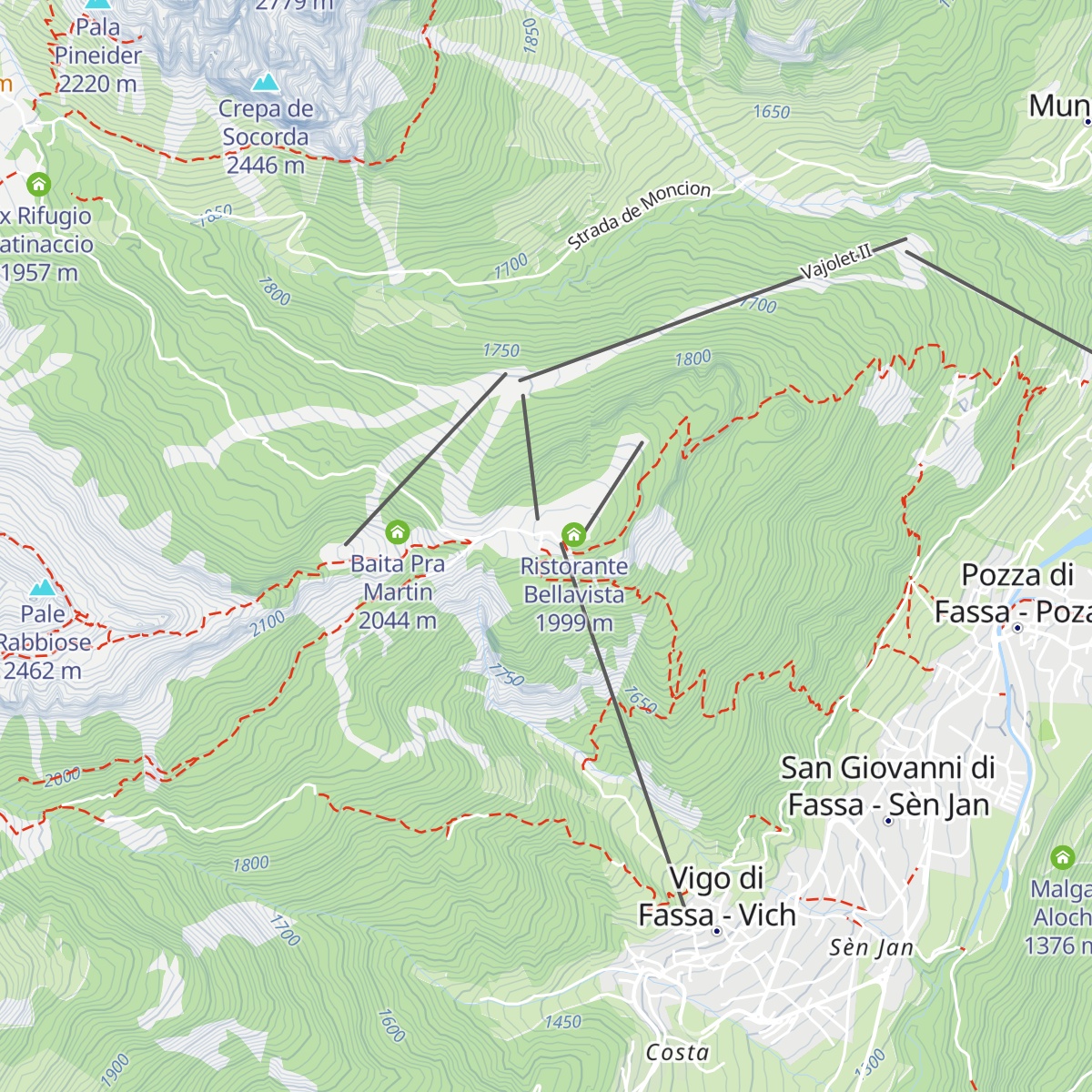 Baita La Zondra map
