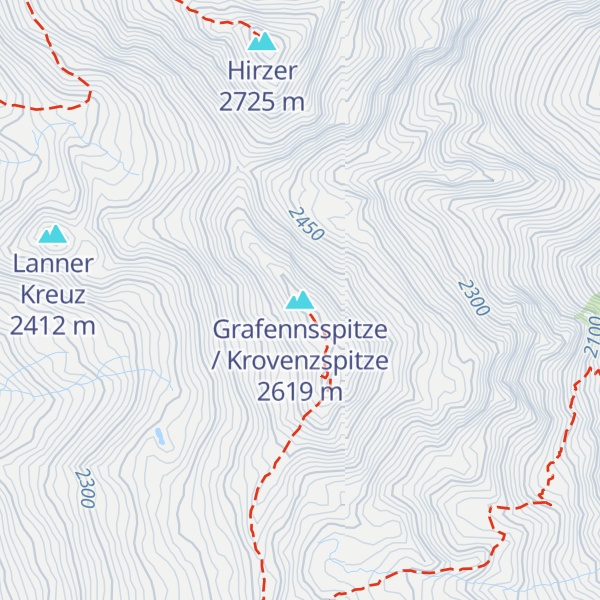 Map of Grafennsspitze / Krovenzspitze