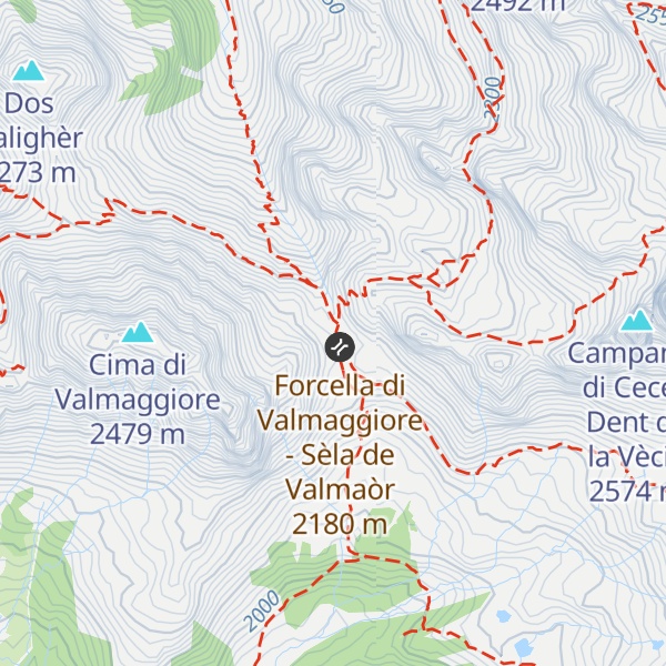 Map of Bivacco Paolo e Nicola