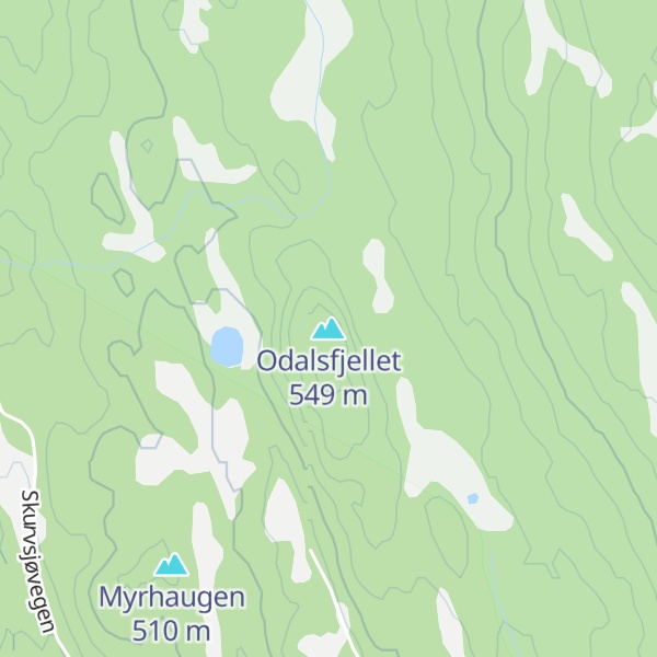 Map of Odalsfjellet