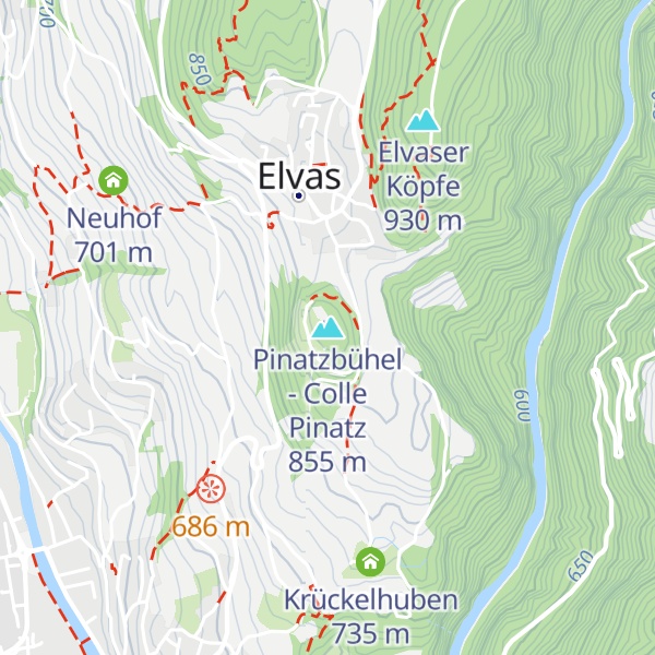 Map of Pinatzbühel - Colle Pinatz