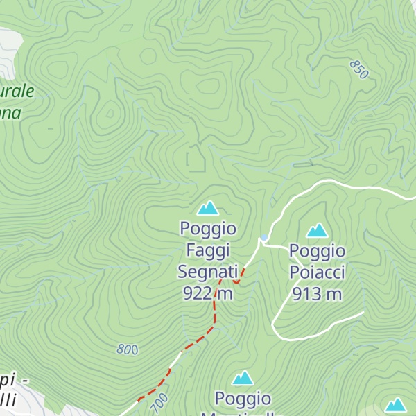 Map of Poggio Faggi Segnati