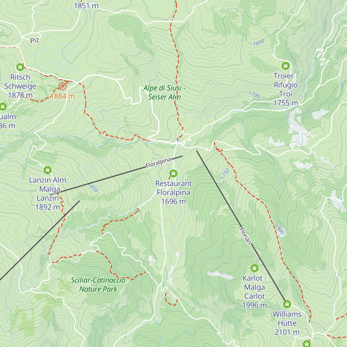 Restaurant Floralpina map