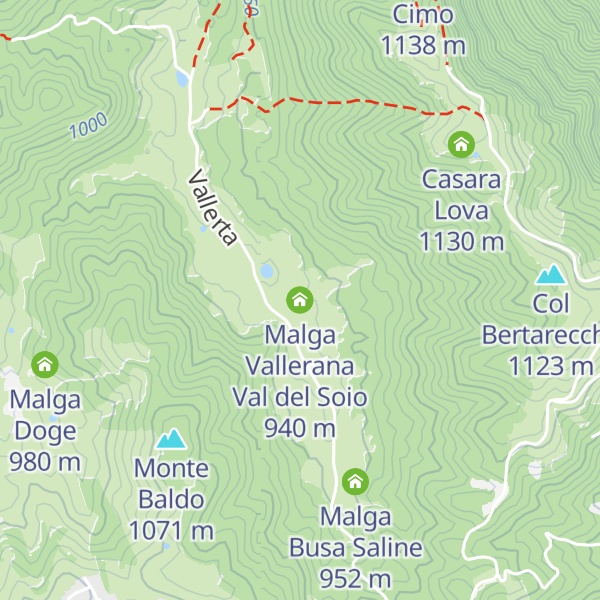 Map of Malga Vallerana Val del Soio