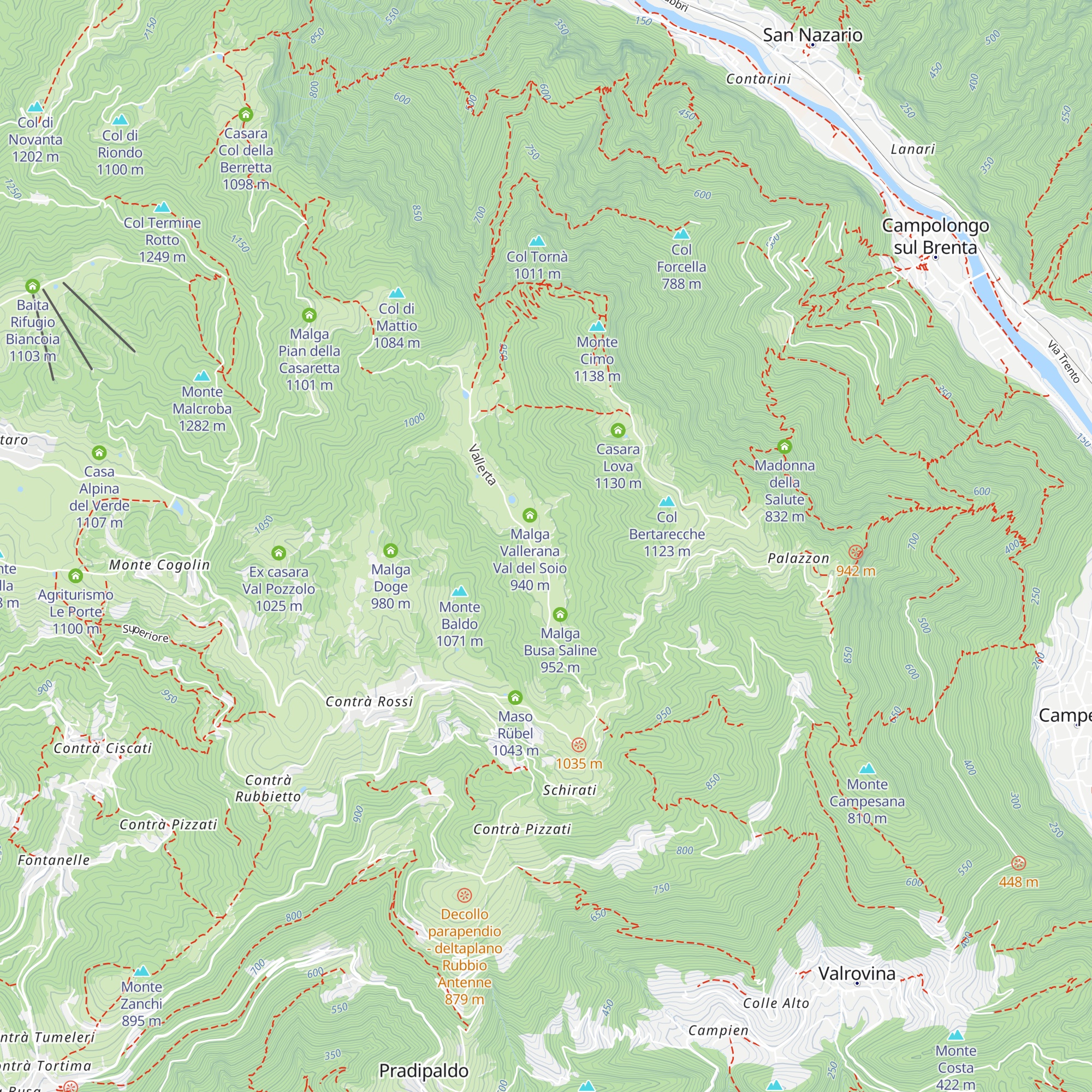 Malga Busa Fonda map