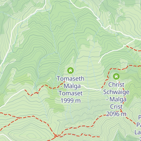 Map of Tomaseth - Malga Tomaset