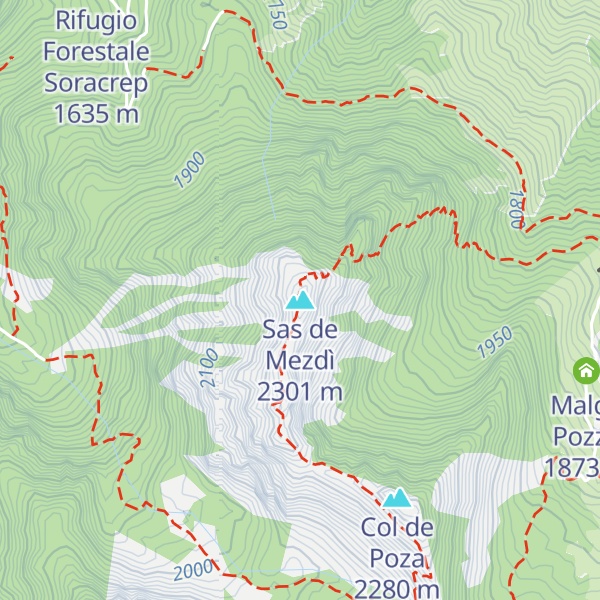 Map of Sas de Mezdì