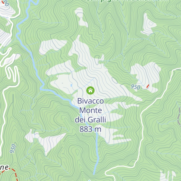 Map of Bivacco Monte dei Gralli