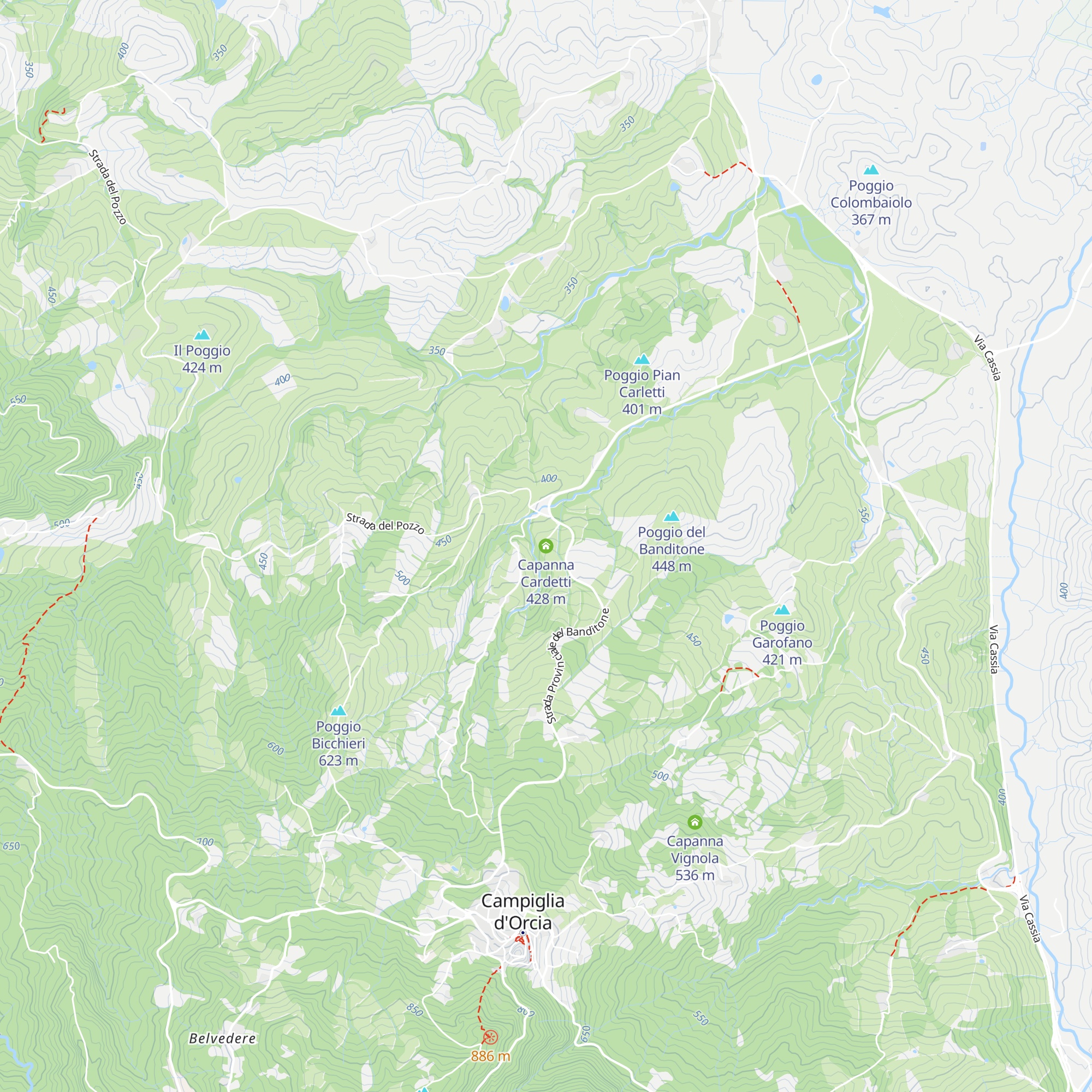 Capanna Cardetti map