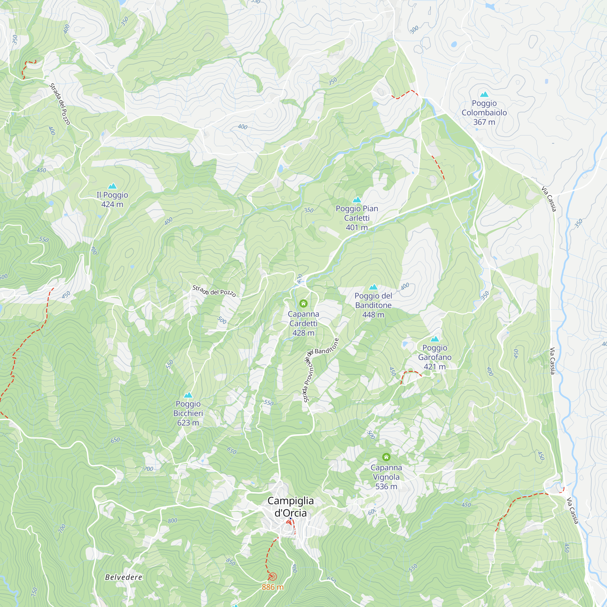 Capanna Cardetti map