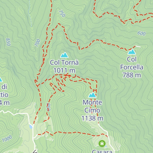 Map of Monte Campolongo