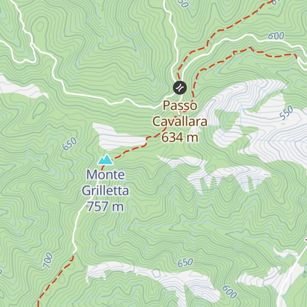 Map of Monte Cavallara