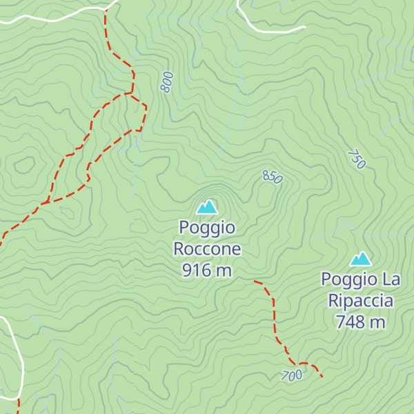 Map of Poggio Roccone