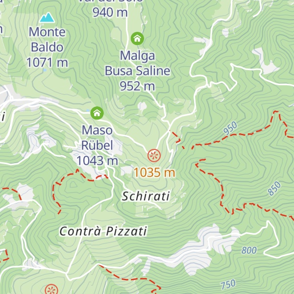 Map of xr33 ponte radio Rubbio