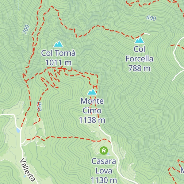 Map of Monte Cimo