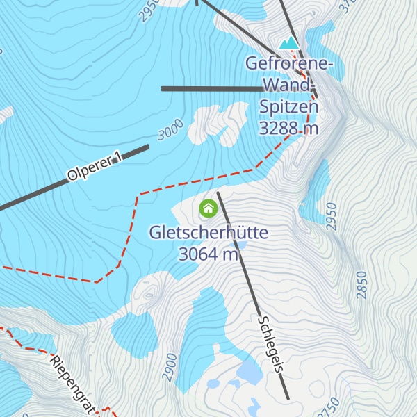 Map of Gletscherhütte