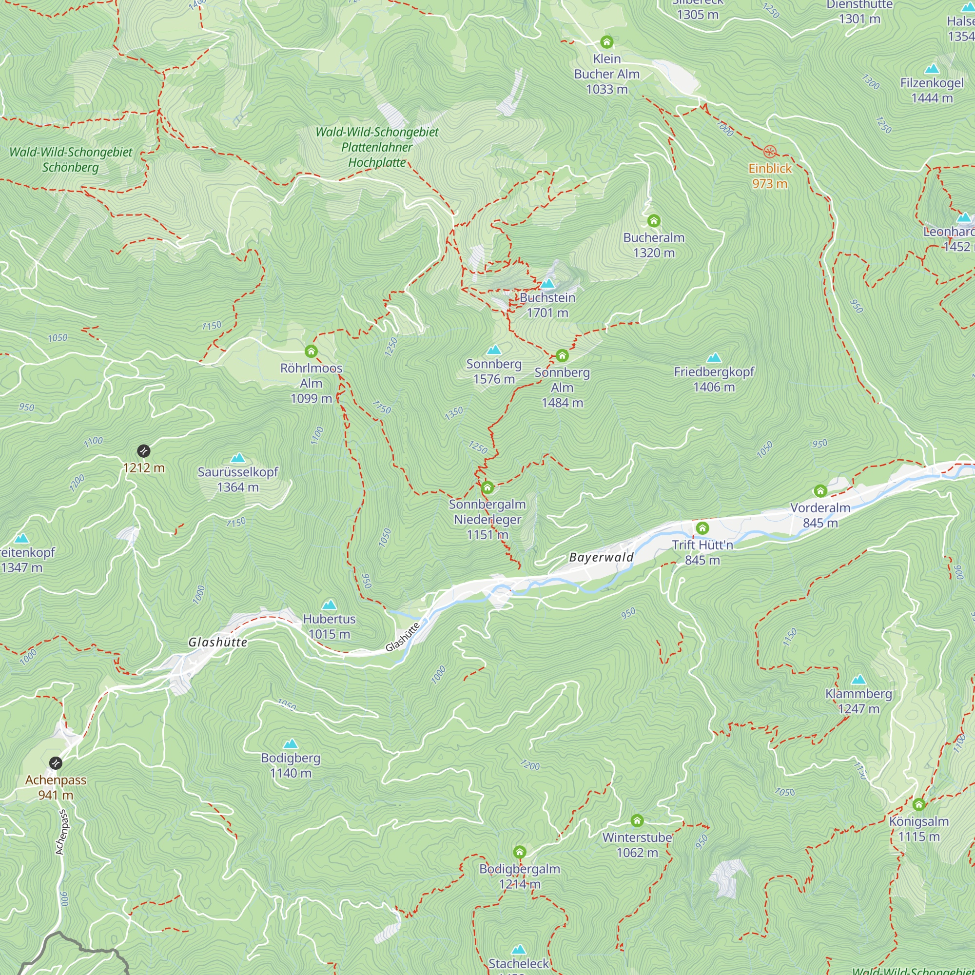 Sonnbergalm Niederleger map