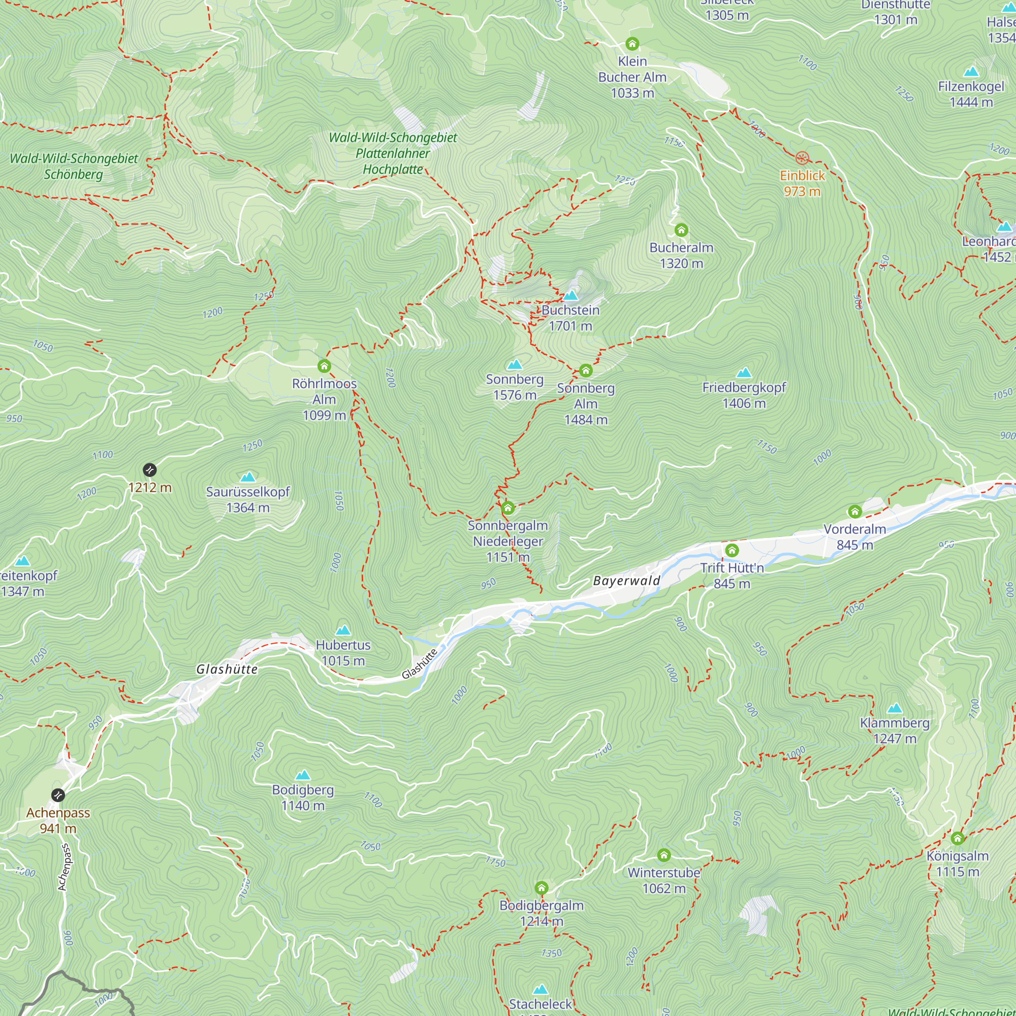 Sonnbergalm Niederleger map
