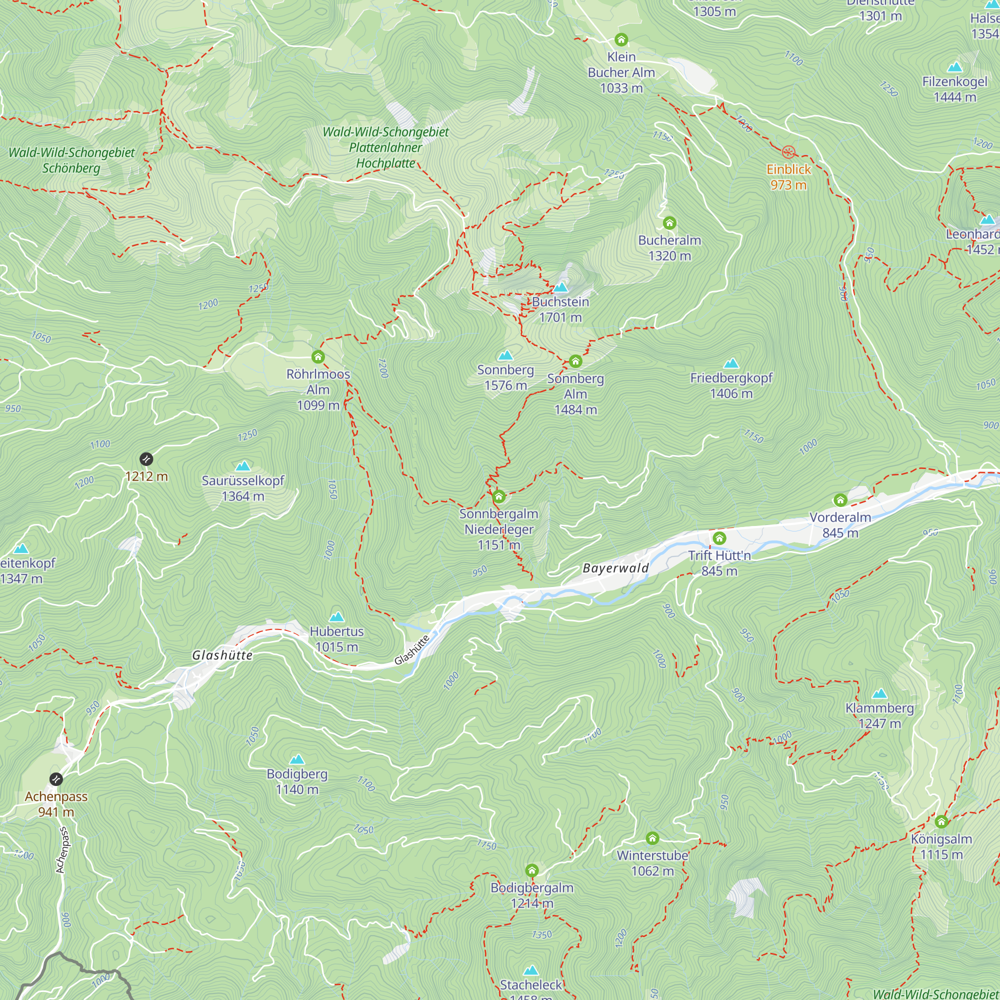 Sonnberg-Alm Niederleger map