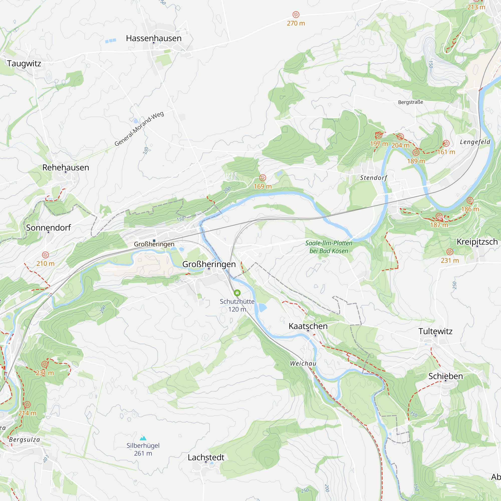 Saaleradweg-Information map