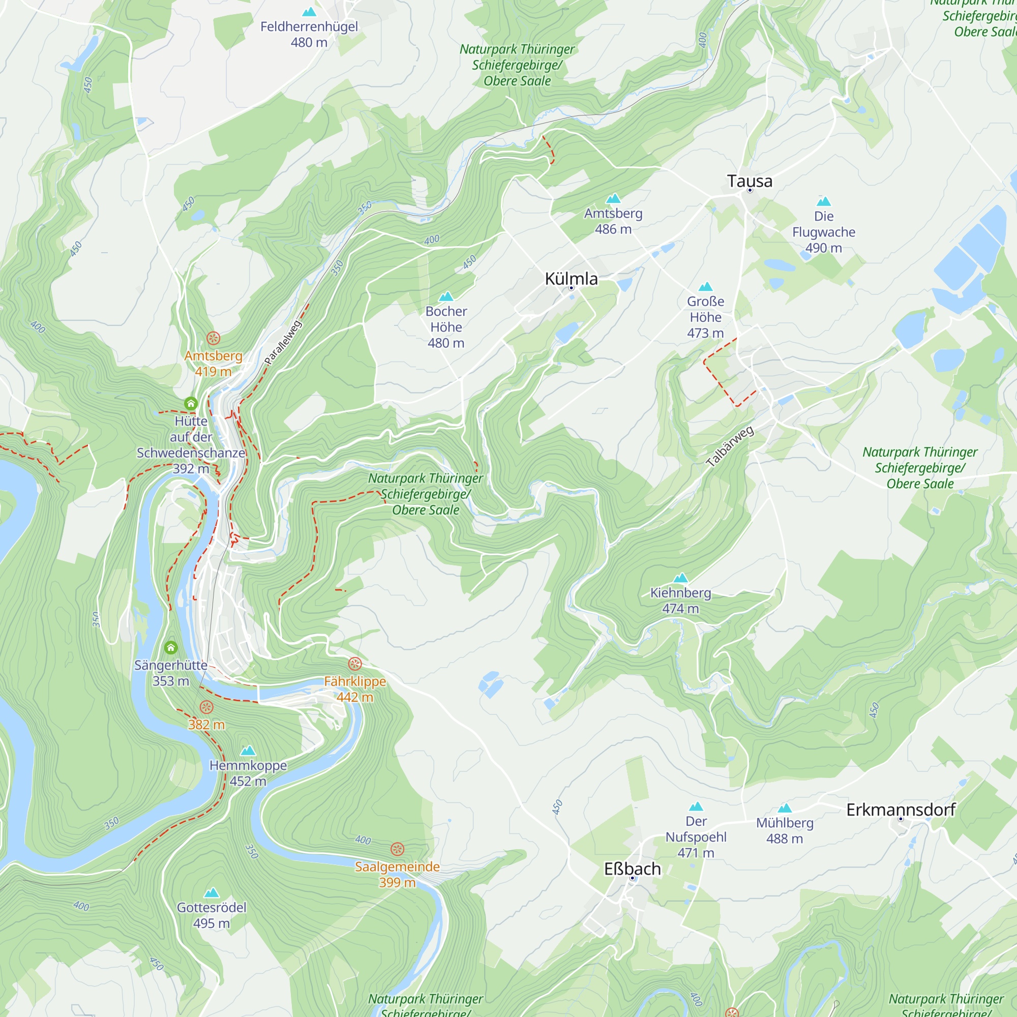 Uhuhütte map