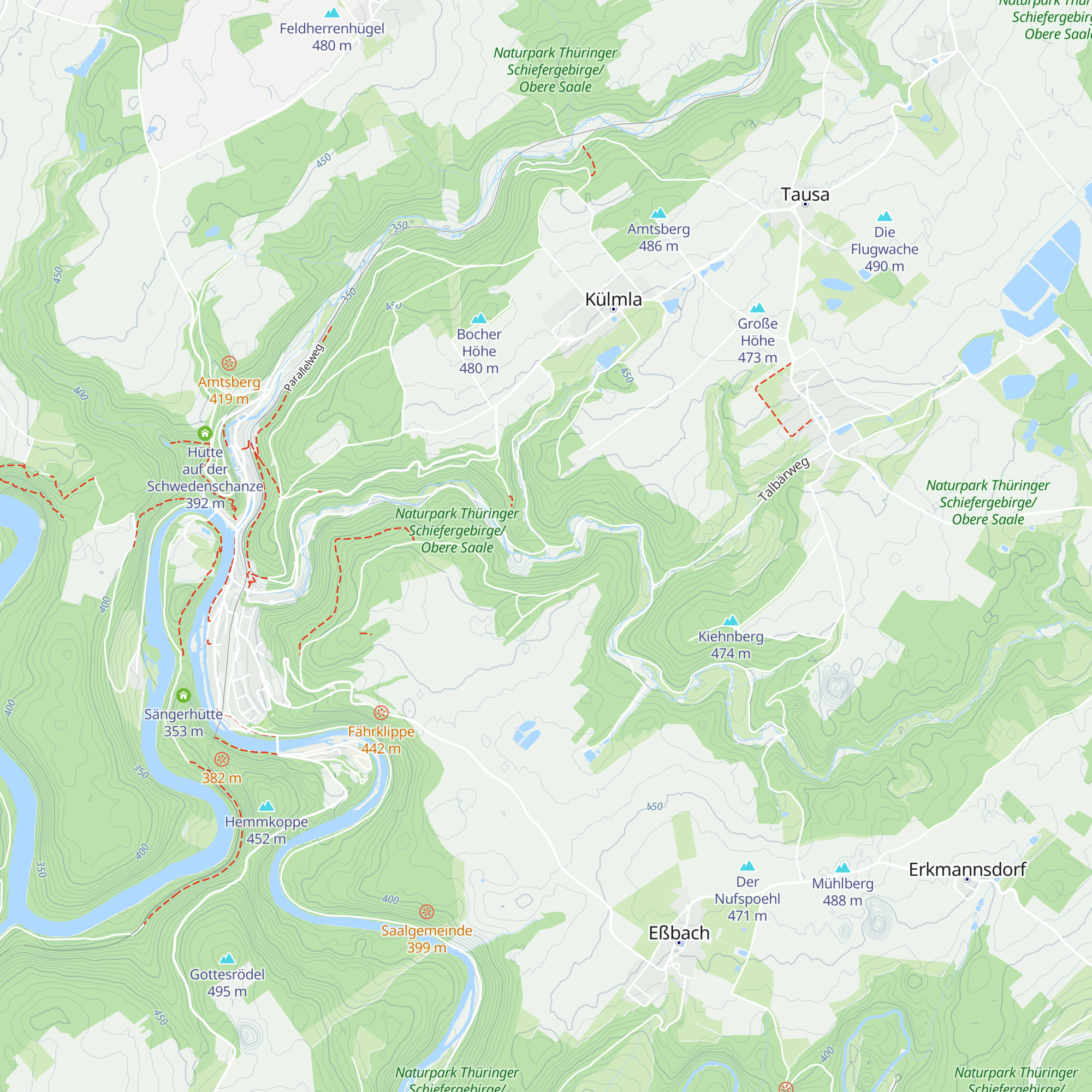 Uhuhütte map