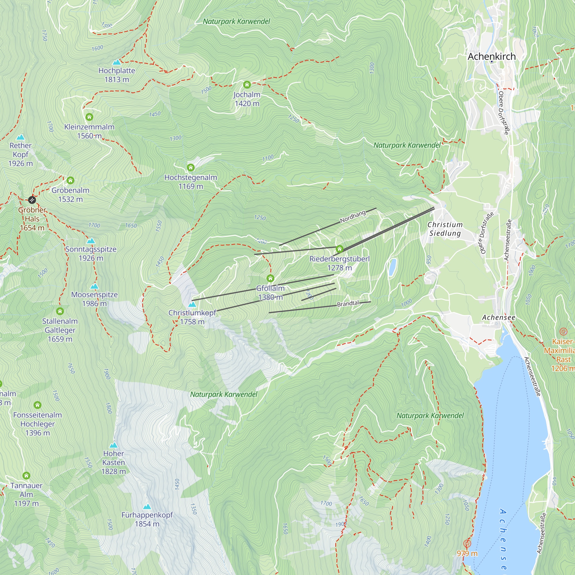 Gföll-Alm map